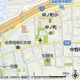 静岡県浜松市中央区中野町328周辺の地図