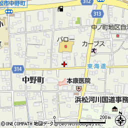 静岡県浜松市中央区中野町600周辺の地図