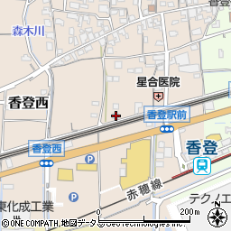 岡山県備前市香登西158-1周辺の地図