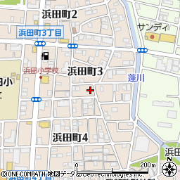 兵庫県尼崎市浜田町3丁目48周辺の地図