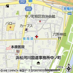 静岡県浜松市中央区中野町861周辺の地図