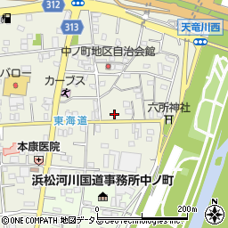 静岡県浜松市中央区中野町1019周辺の地図