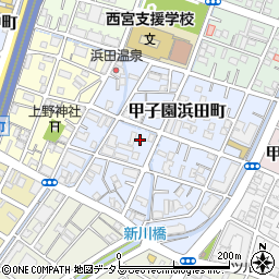 兵庫県西宮市甲子園浜田町5-6周辺の地図