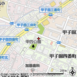 兵庫県西宮市甲子園四番町2-5周辺の地図