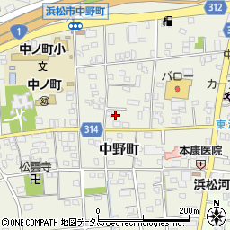 静岡県浜松市中央区中野町559周辺の地図