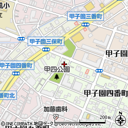 兵庫県西宮市甲子園四番町2周辺の地図