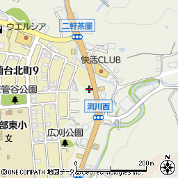 兵庫県神戸市北区山田町小部（法殿ノ下）周辺の地図