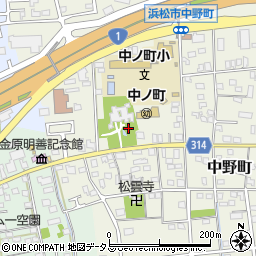 静岡県浜松市中央区中野町331周辺の地図