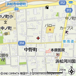 静岡県浜松市中央区中野町562周辺の地図