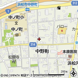 静岡県浜松市中央区中野町556周辺の地図