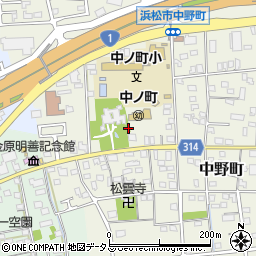 静岡県浜松市中央区中野町3972周辺の地図