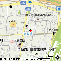 静岡県浜松市中央区中野町846周辺の地図