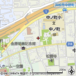 静岡県浜松市中央区中野町149周辺の地図