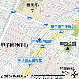 兵庫県西宮市甲子園三保町周辺の地図
