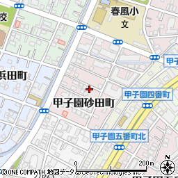 兵庫県西宮市甲子園砂田町3-9周辺の地図