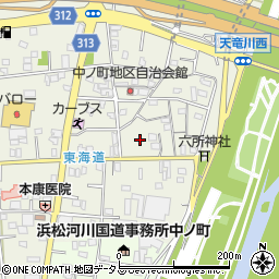 静岡県浜松市中央区中野町1022周辺の地図