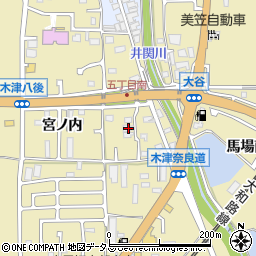 京都府木津川市木津奈良道20周辺の地図