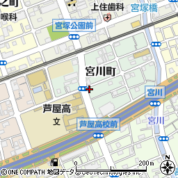 神戸新聞芦屋南専売所周辺の地図