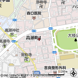 大阪府守口市高瀬町1丁目周辺の地図