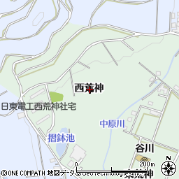 愛知県豊橋市中原町西荒神周辺の地図