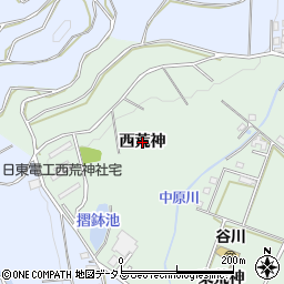 愛知県豊橋市中原町（西荒神）周辺の地図