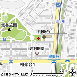 相楽台3号公園(まびさし公園)周辺の地図