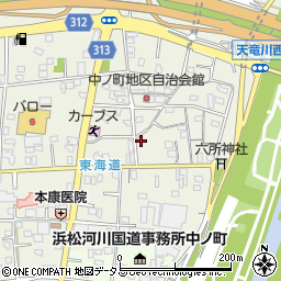 静岡県浜松市中央区中野町862周辺の地図