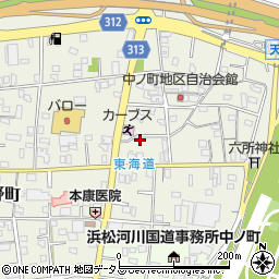 静岡県浜松市中央区中野町844周辺の地図