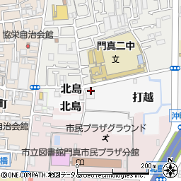 大阪府門真市打越周辺の地図