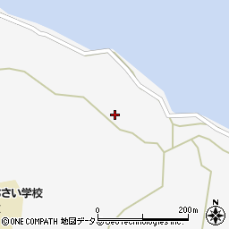 愛知県西尾市一色町佐久島（外浦）周辺の地図