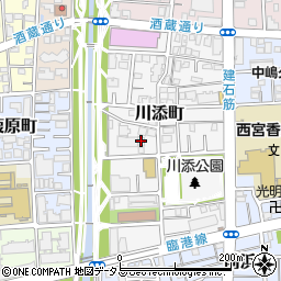 川添荘周辺の地図