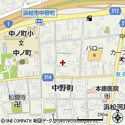静岡県浜松市中央区中野町553周辺の地図