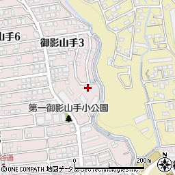 兵庫県神戸市東灘区御影山手3丁目4-3周辺の地図