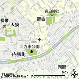 愛知県豊橋市草間町寺東周辺の地図