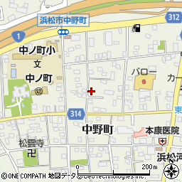 静岡県浜松市中央区中野町554周辺の地図