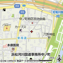 静岡県浜松市中央区中野町866周辺の地図