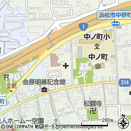 静岡県浜松市中央区中野町148周辺の地図