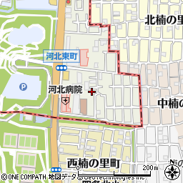 大阪府寝屋川市河北東町周辺の地図