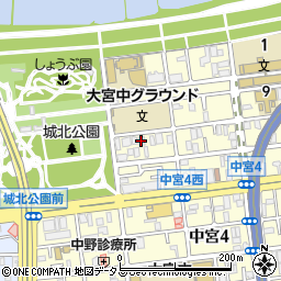 サンシャイン中宮周辺の地図