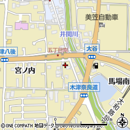 京都府木津川市木津奈良道23周辺の地図