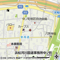 静岡県浜松市中央区中野町850周辺の地図
