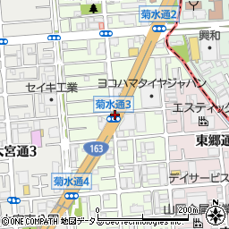 大阪府守口市菊水通周辺の地図