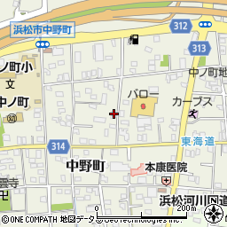 静岡県浜松市中央区中野町591周辺の地図