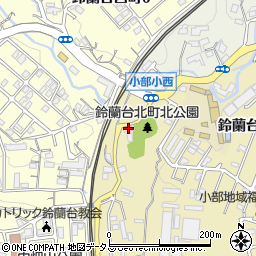 カギの救急車１１０番２４神戸鈴蘭台北町店周辺の地図