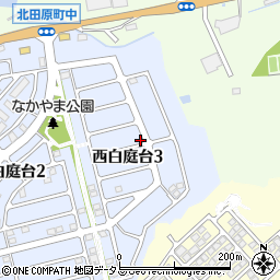 奈良県生駒市西白庭台3丁目周辺の地図