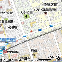 うどん花菜 阪神芦屋店周辺の地図