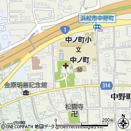 静岡県浜松市中央区中野町333周辺の地図