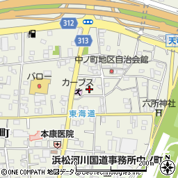静岡県浜松市中央区中野町851周辺の地図