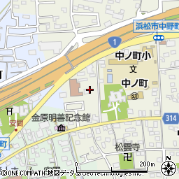 静岡県浜松市中央区中野町153周辺の地図