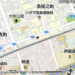 芦屋　事務管理センター周辺の地図